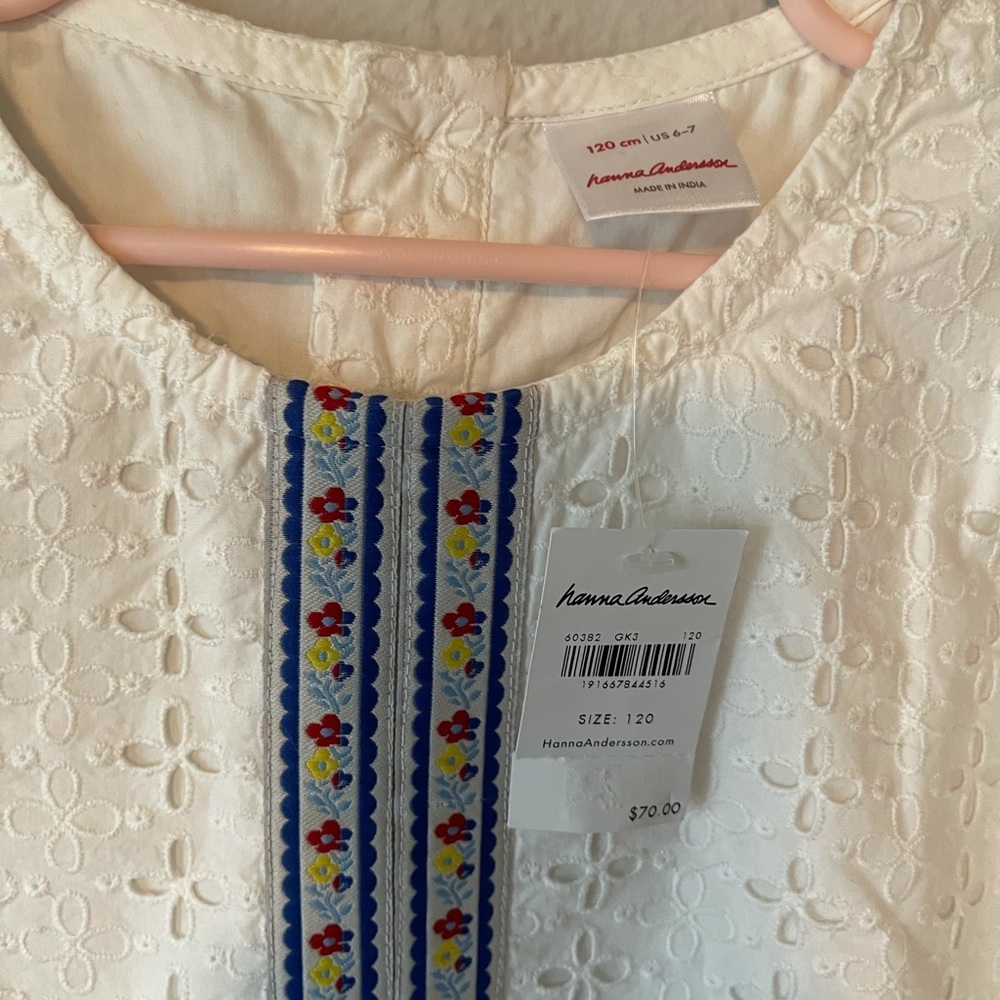 HANNA ANDERSSON AIRY EYELET EMBROIDERED DRESS - Picture 4 of 5